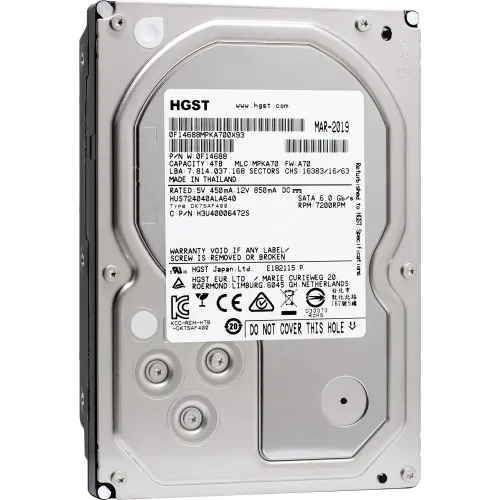 HGST Ultrastar 4TB 7200RPM SATA 6Gbps Hard Disk 0F14688