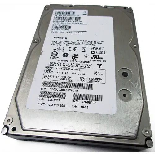 Netapp X290A-R5 600GB 15K RPM SAS FC Hard Disk 46x0880 108-00226 A0