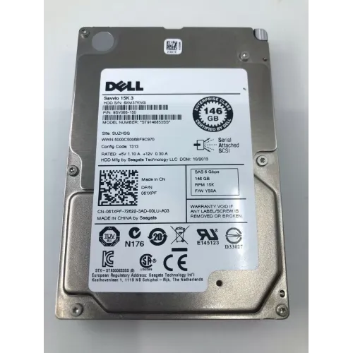 Dell 146GB 15K SAS 2.5 Inch 6Gbps Hard Disk 9SV066-150