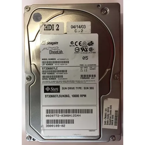 Seagate 36GB SCSI 80 Pin 10K rpm 3.5inch Hard Disk 9V4006-043