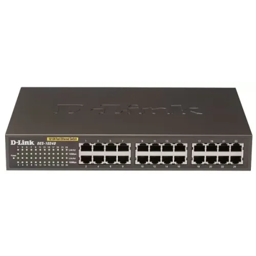 D-link s des-1024d is a 24-port 10/100mbps unmanaged switch