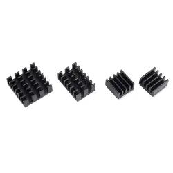 Black 4 in 1 Heat Sink Set Aluminum for Raspberry Pi 4B