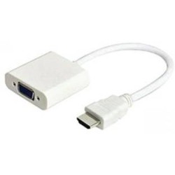 HDMI Male to VGA Female Adapter with 3.5mm AUX and USB to MicroUSB Power Cables