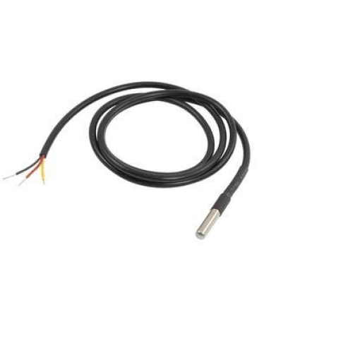 DS18B20 Water Proof Temperature Probe Black (1m) Original Chip