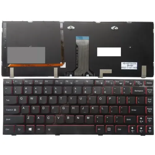 Lenovo Ideapad Red Backlight Keyboard for Y400, Y410, Y430P, Y400P, Y410P, Y400N, Y410N Laptops