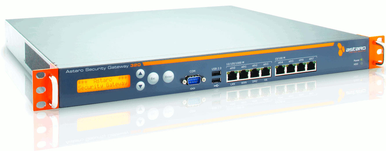 Astaro Security Gateway 320 Network Mail Web Firewall Appliance ASG320